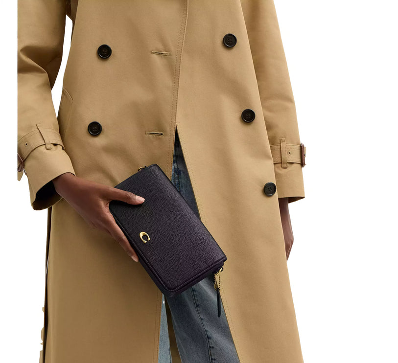 Coach Women's Mila Crossbody Bag With Signature Canvas Brass/Black