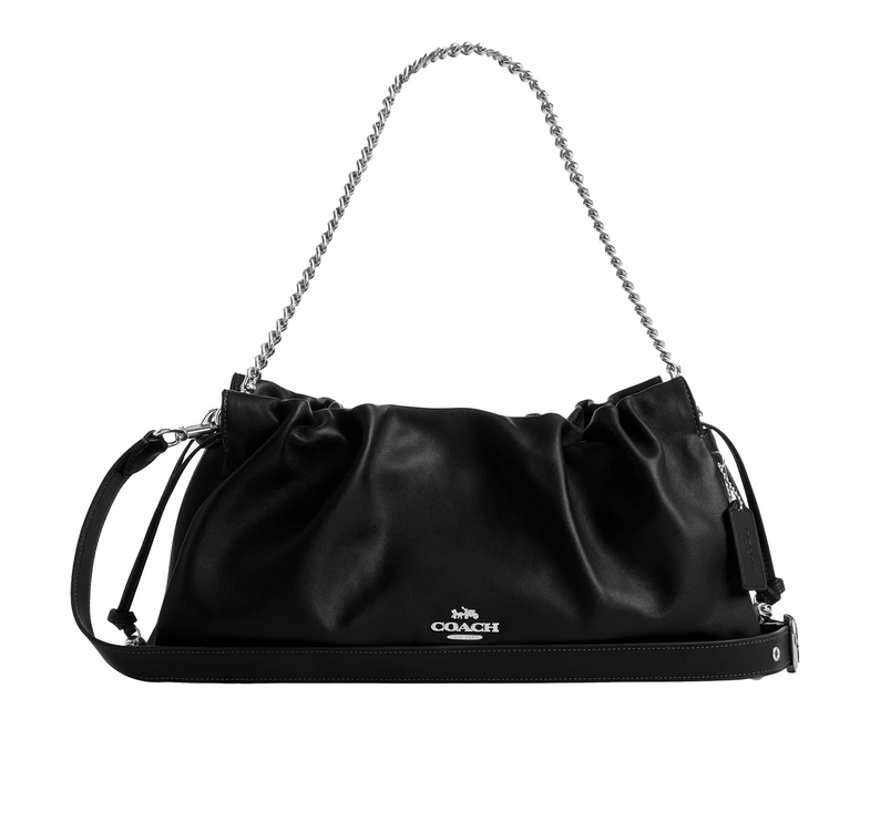 Coach Women's Faye Large Shoulder Bag Silver/Black