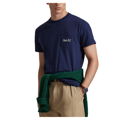 Polo Ralph Lauren Men's Classic Fit Polo Bear Jersey T-Shirt Newport Navy Society Bear