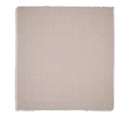 Coach Women's Signature Oversized Square Scarf Oatmeal