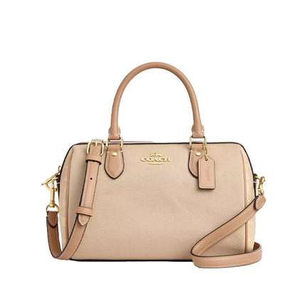 Coach Women's Rowan Satchel Bag In Colorblock Gold/Dark Natural Multi