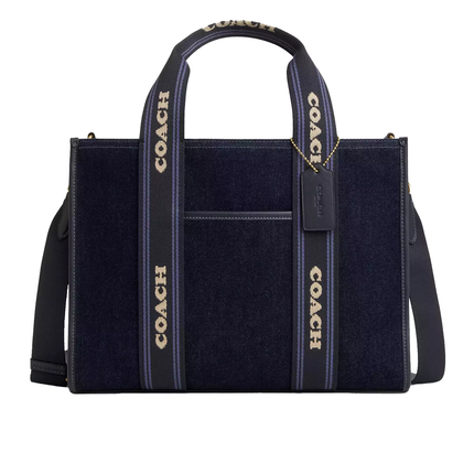 Coach Women's Smith Tote Bag In Regenerative Cotton Denim/Gold