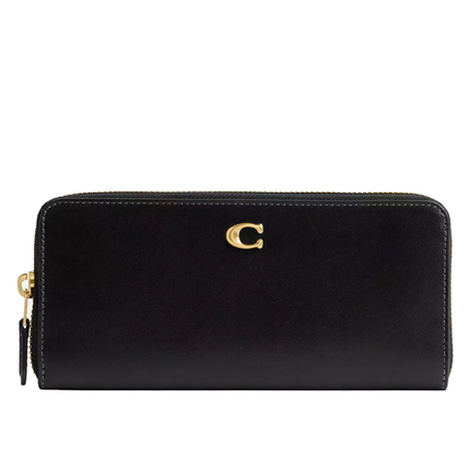 Coach Women's Essential Slim Accordion Zip Wallet Brass/Black