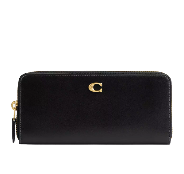 Coach Women's Essential Slim Accordion Zip Wallet Brass/Black