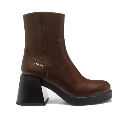 Coach Women's Block Heel Boot Maple