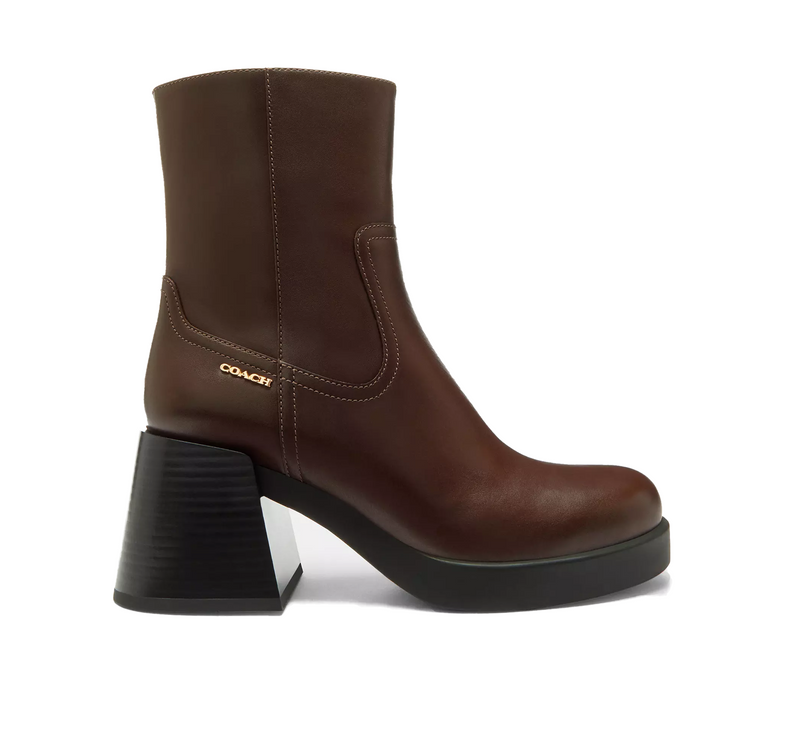 Coach Women's Block Heel Boot Maple