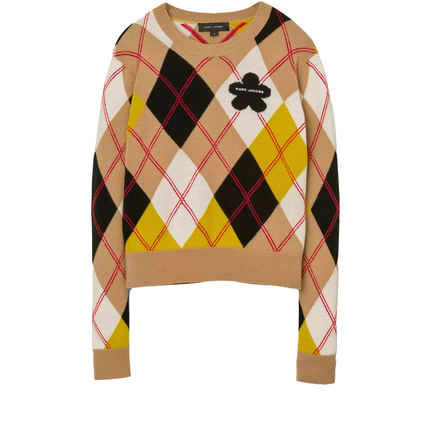 Marc Jacobs Women's Preppy Daisy Argyle Crewneck