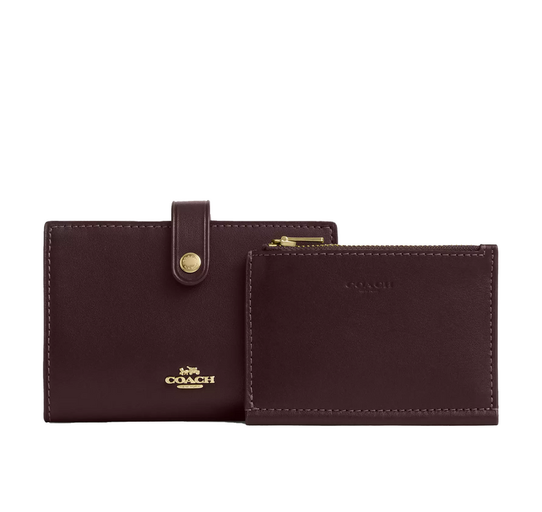 Coach Women's 2 In 1 Wallet Gold/Espresso