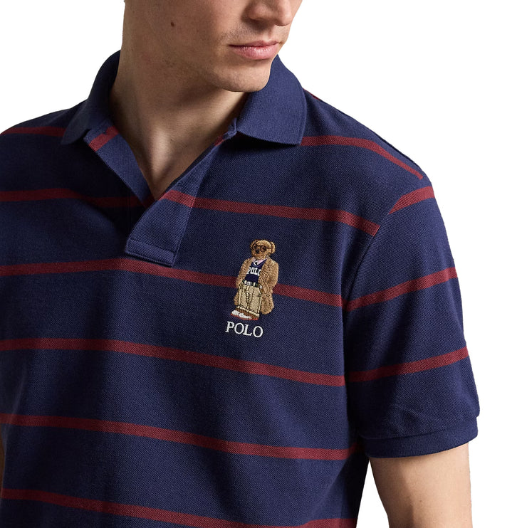 Polo Ralph Lauren Men's Classic Fit Bear Mesh Polo Shirt Newport Navy Heritage