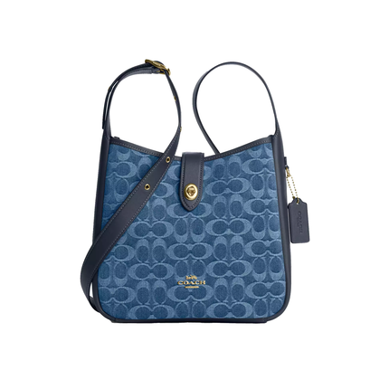 Coach Women's Hadley Convertible Crossbody Bag In Signature Denim Gold/Indigo