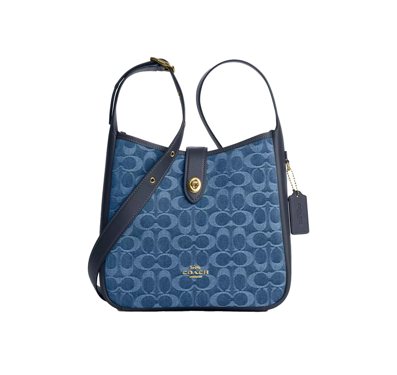 Coach Women's Hadley Convertible Crossbody Bag In Signature Denim Gold/Indigo