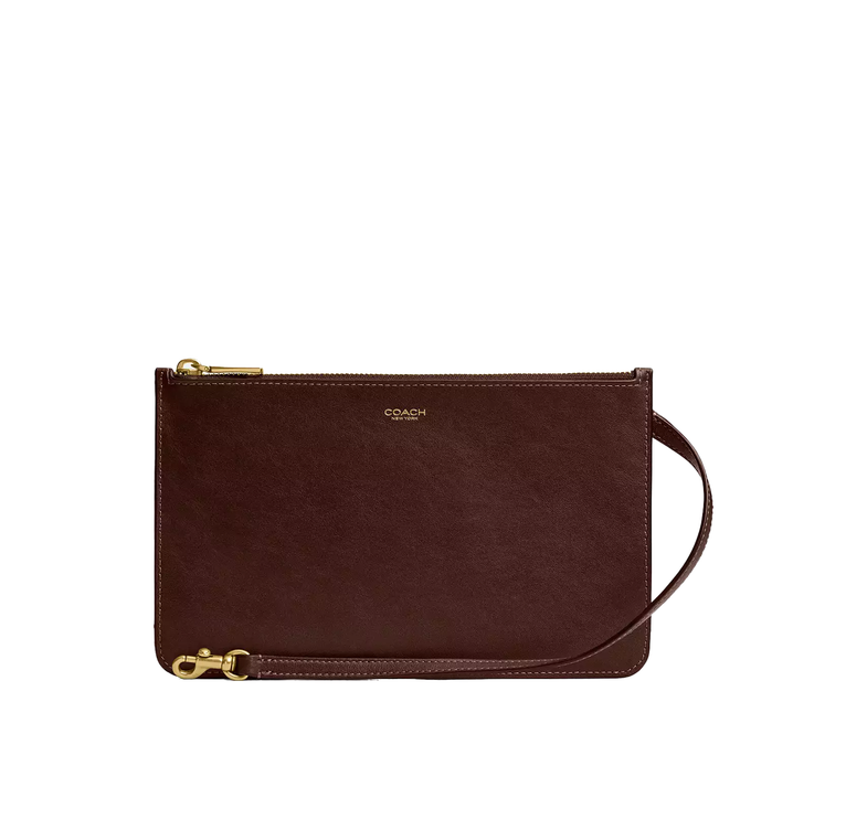Coach Women's New York Zip Pouch Brass/Maple