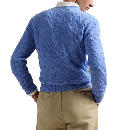 Polo Ralph Lauren Men's Cable-Knit Wool-Cashmere Sweater New Litchfield Blue