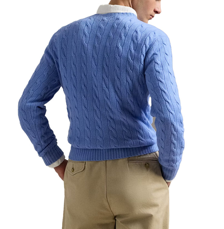 Polo Ralph Lauren Men's Cable-Knit Wool-Cashmere Sweater New Litchfield Blue