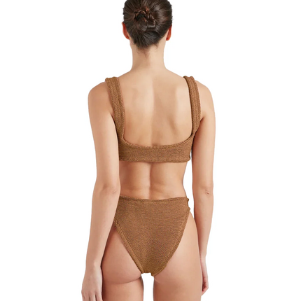 HUNZA G Women's Xandra Bikini Metallic Cocoa