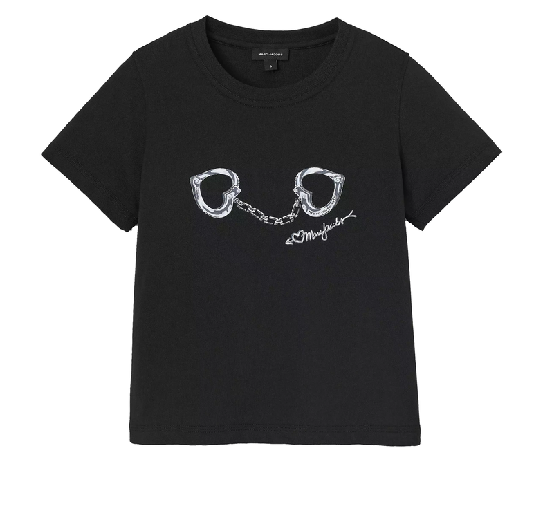 Marc Jacobs Women's Heart Handcuff Slim Tee Black