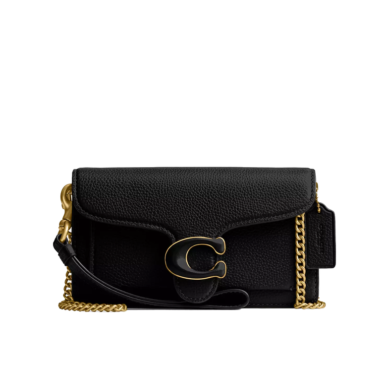Coach Women's Tabby Crossbody Wristlet Brass/Black