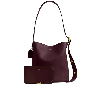Coach Women's Bleecker Bucket Bag Brass/Merlot