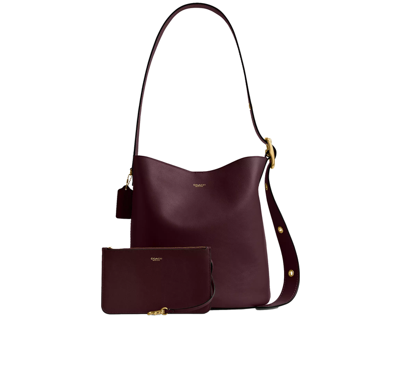 Coach Women's Bleecker Bucket Bag Brass/Merlot