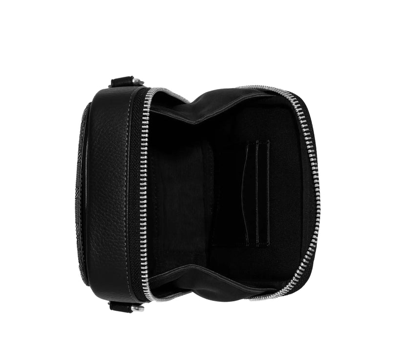 Coach Unisex Stanton Crossbody In Signature Jacquard Silver/Charcoal/Black