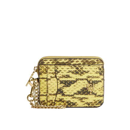 Coach Women's Zip Card Case Gold/Yellow