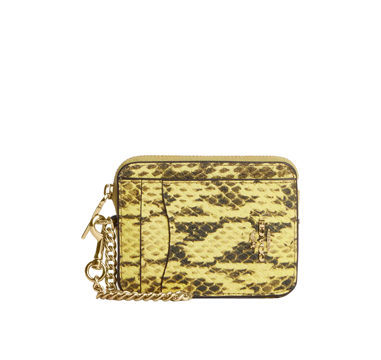Coach Women's Zip Card Case Gold/Yellow