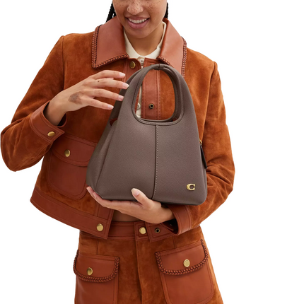 Coach Women's Lana Shoulder Bag 23 Brass/Dark Stone