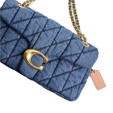 Coach Women's Tabby Shoulder Bag 26 With Quilting Denim/Brass/Indigo