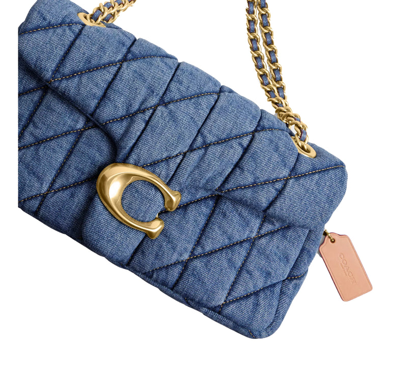 Coach Women's Tabby Shoulder Bag 26 With Quilting Denim/Brass/Indigo
