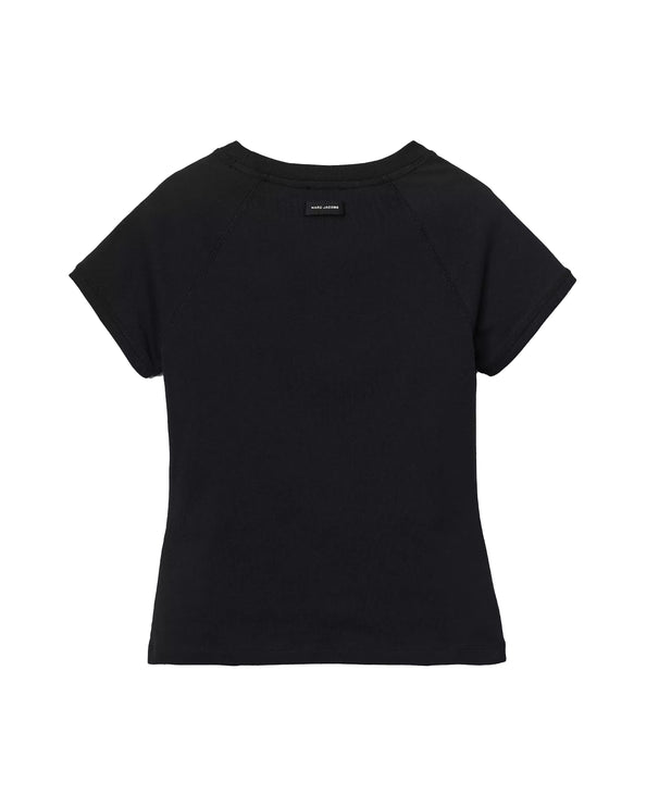 Marc Jacobs Women's Marc Kiss Logo Shrunken Tee Black
