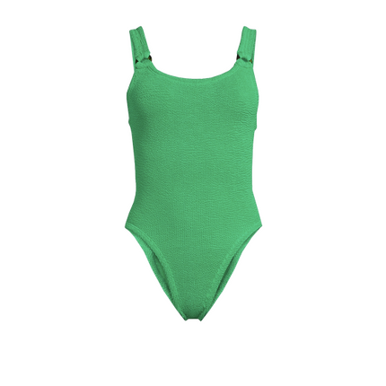 HUNZA G Women's Domino One-Piece Swimsuit Emerald