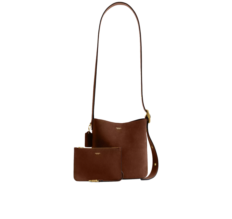 Coach Women's Bleecker Bucket Bag 21 Suede/Brass