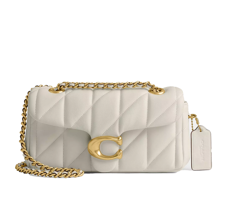 Coach Women's Tabby Shoulder Bag 20 With Pillow Quilting Brass/Chalk