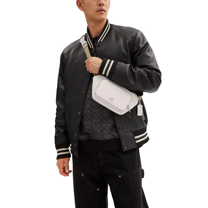 Coach Unisex Belt Bag With Signature Canvas Interior Detail Chalk