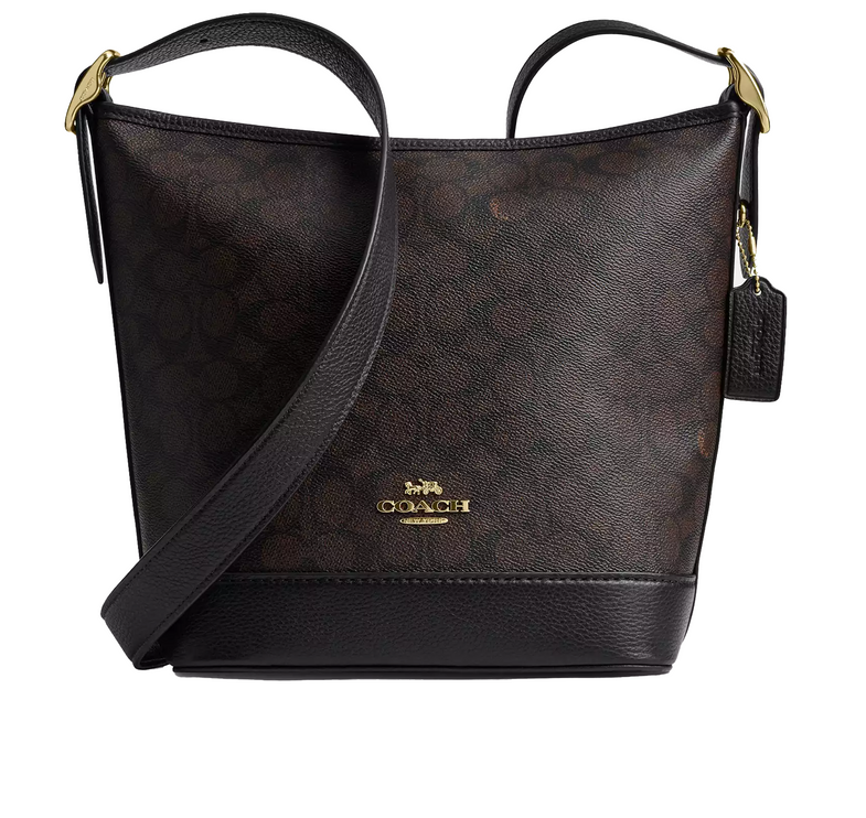 Coach Women's Jude Bag In Signature Canvas Gold/Walnut/Black