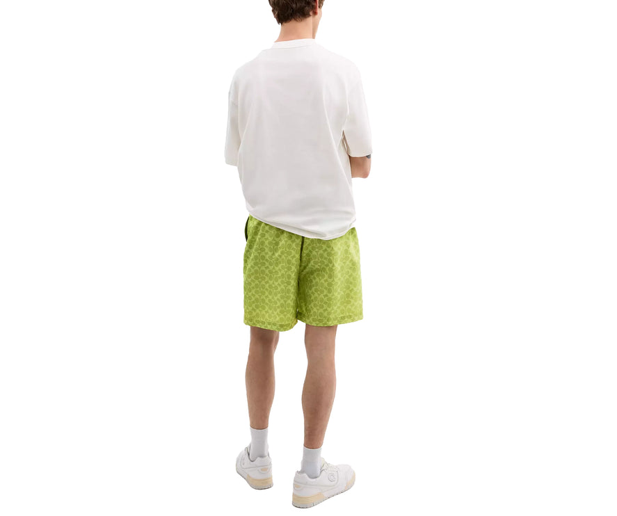 Coach Men's Signature Swim Trunks In Recycled Polyester Pear