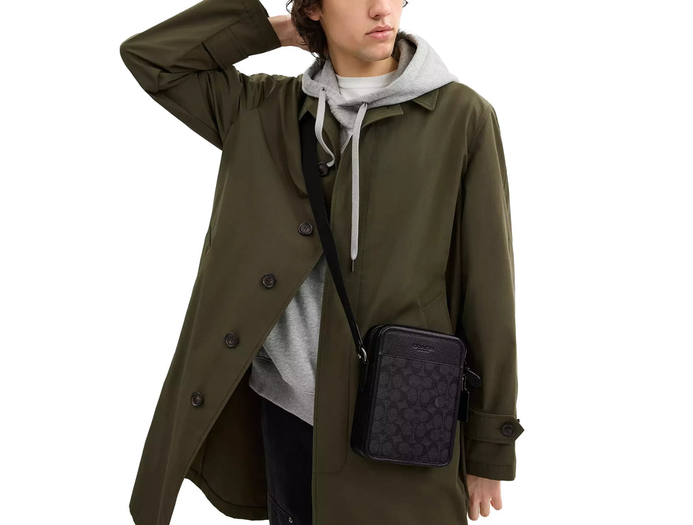 Coach Women's Sullivan Crossbody Bag In Signature Canvas Gunmetal/Charcoal/Black