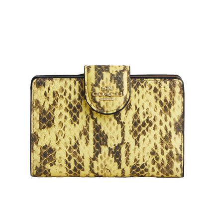 Coach Women's Medium Corner Zip Wallet Gold/Yellow