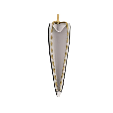 Coach Women's New York Zip Card Case Brass/Chalk