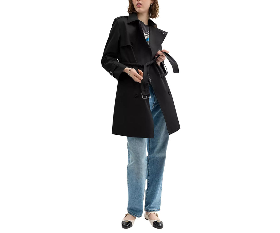 Coach Women's Mid Trench Black