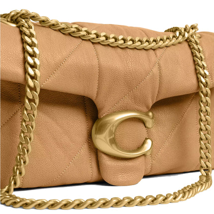 Coach Women's Tabby Shoulder Bag 26 With Quilting Brass/Biscuit