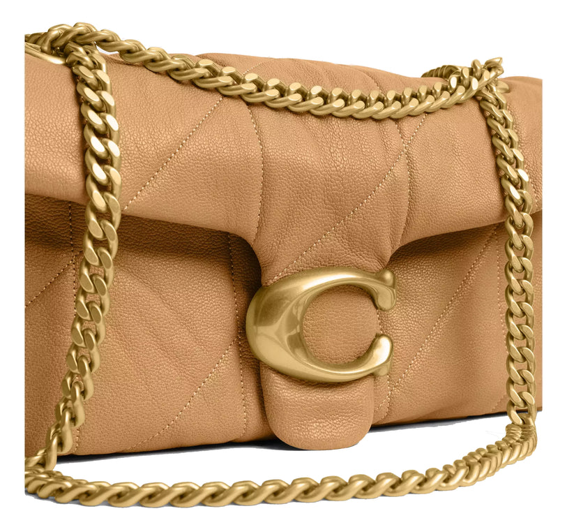 Coach Women's Tabby Shoulder Bag 26 With Quilting Brass/Biscuit
