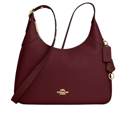 Coach Women's Ella Shoulder Bag Gold/Maroon