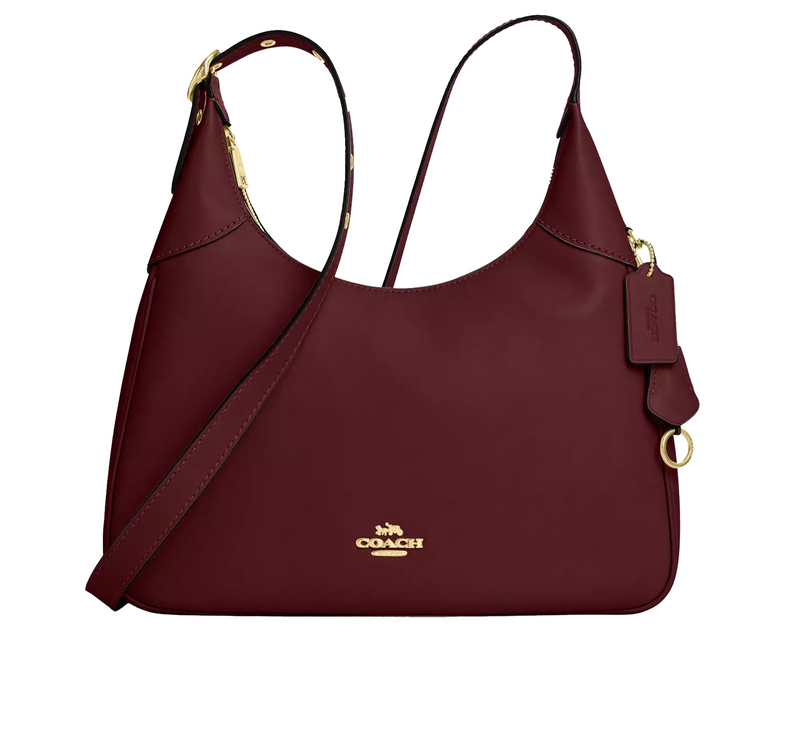 Coach Women's Ella Shoulder Bag Gold/Maroon