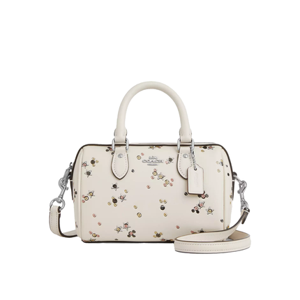 Coach Women's Mini Rowan Crossbody Bag With Star Print White/Silver
