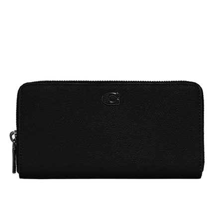Coach Women's Accordion Wallet With Signature Canvas Interior Black