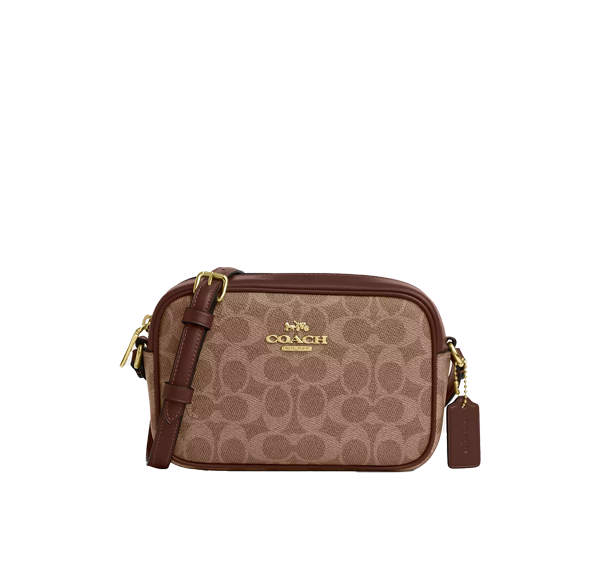 Coach Women's Mini Jamie Camera Bag In Signature Canvas Gold/Tan/Brown
