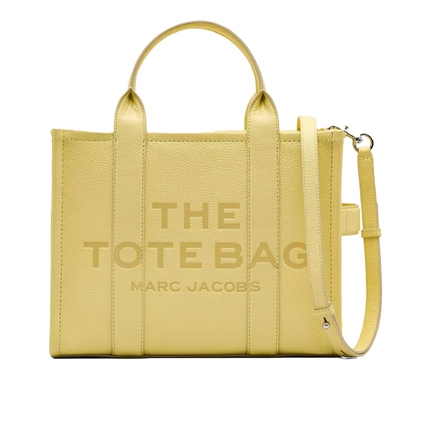 Marc Jacobs Women's The Leather Medium Tote Bag Custard