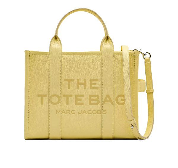Marc Jacobs Women's The Leather Medium Tote Bag Custard