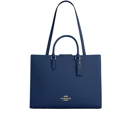 Coach Women's Maggie Tote Bag Gold/Deep Blue